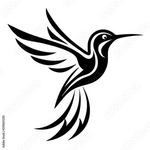 hummingbird flying Silhouette