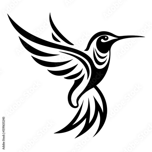 hummingbird flying Silhouette