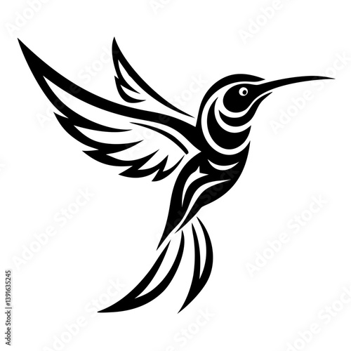 hummingbird flying Silhouette