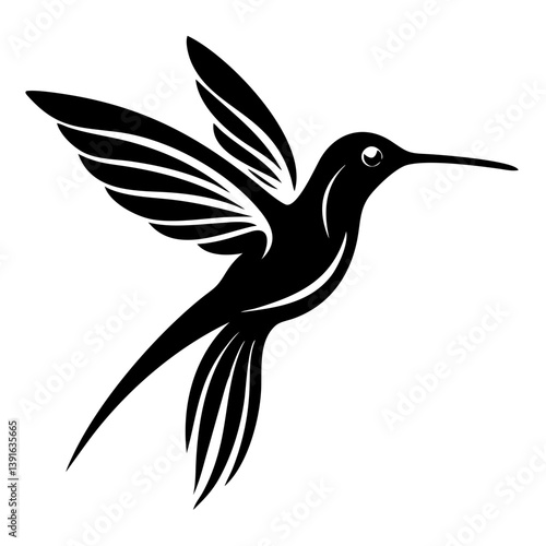 hummingbird flying Silhouette