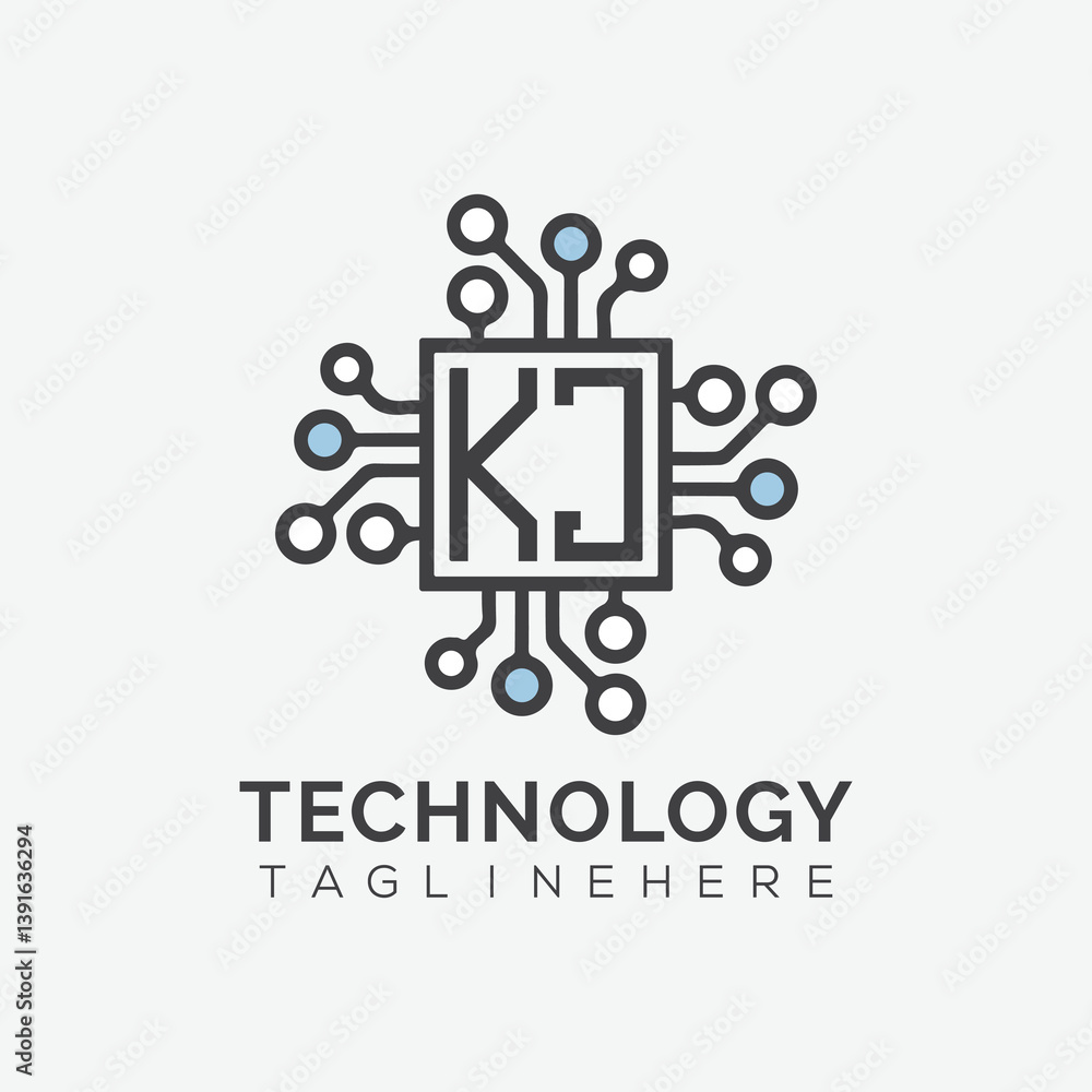 initial monogram for technology logo with squire style design initial monogram for technology logo with squire style design