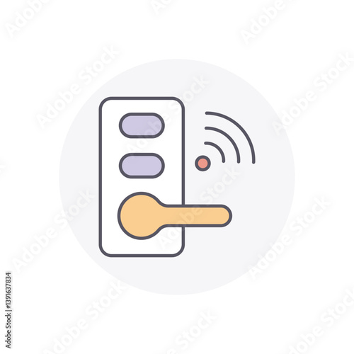 DOOR LOCK vector icon stock illustration
