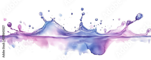 water splash vector illustration on transparent background.
