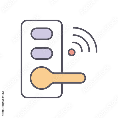 DOOR LOCK vector icon stock illustration