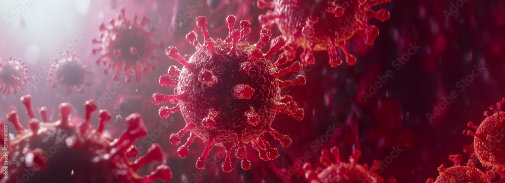 Virus Outbreak Red Alert - Stunning Virology Imagery Virus Outbreak Red Alert - Stunning Virology Imagery