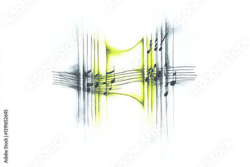 music notes sketch