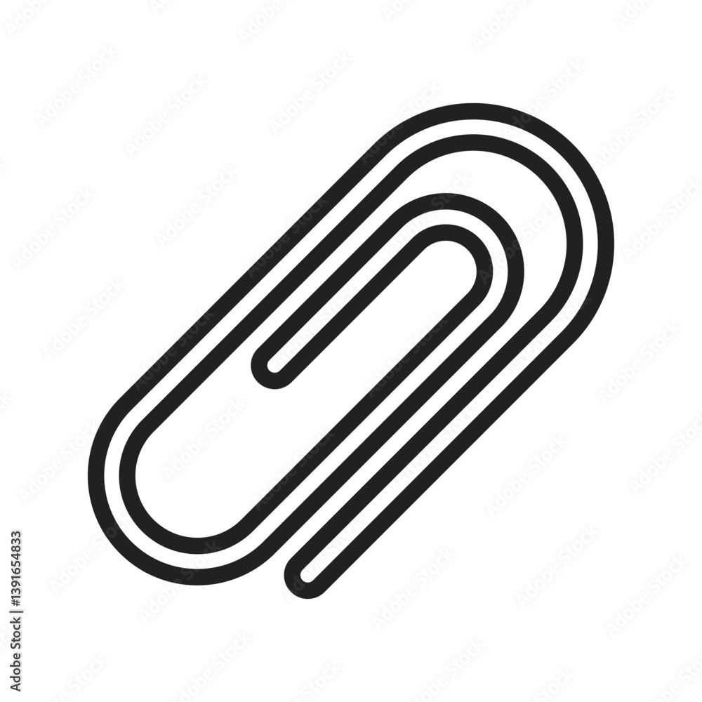 Paper Clips icon vector image. Suitable for mobile apps, web apps and print media. Paper Clips icon vector image. Suitable for mobile apps, web apps and print media.