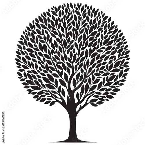 Circular Tree Illustration Depicting Fullness of Life and Growth