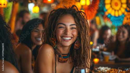 Happy Friends at Beachside Bar