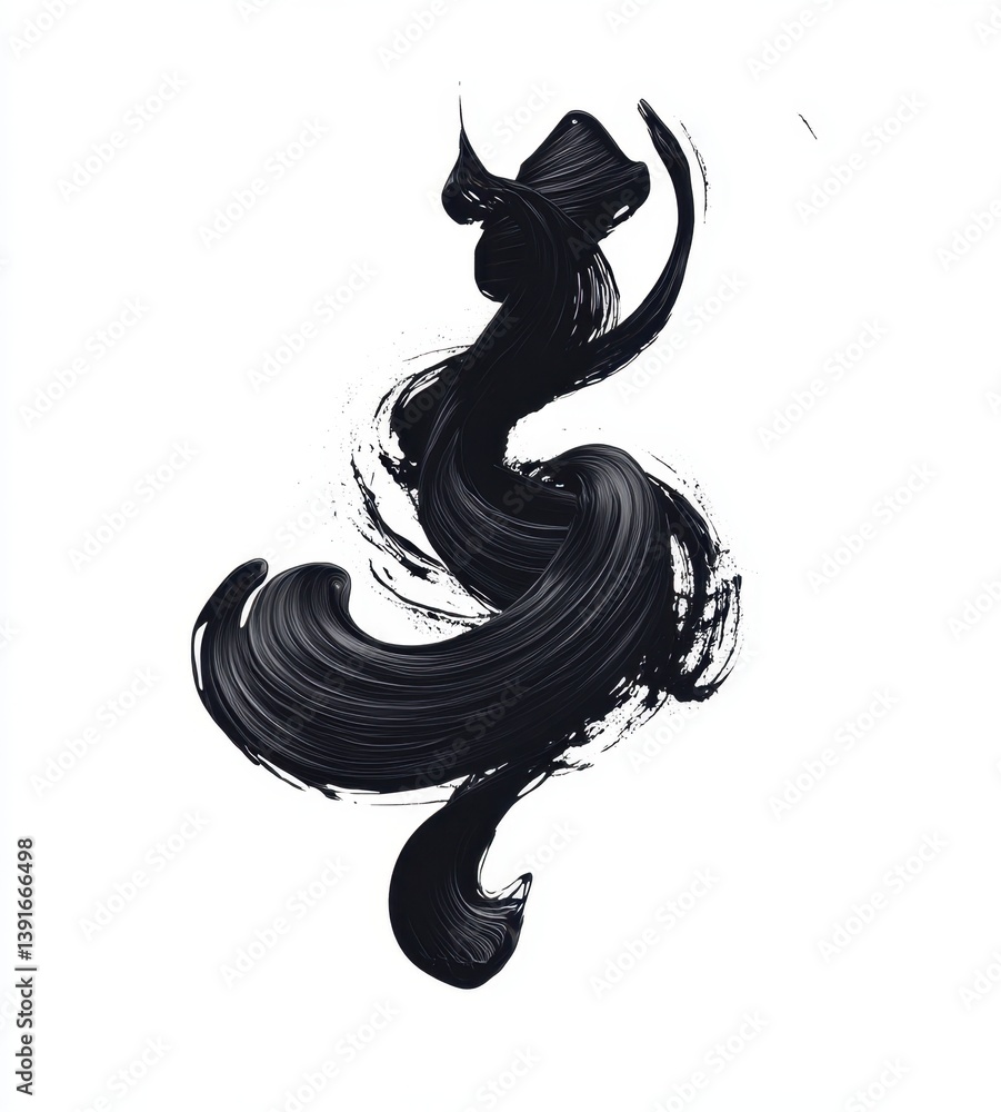 Abstract ink splash art
