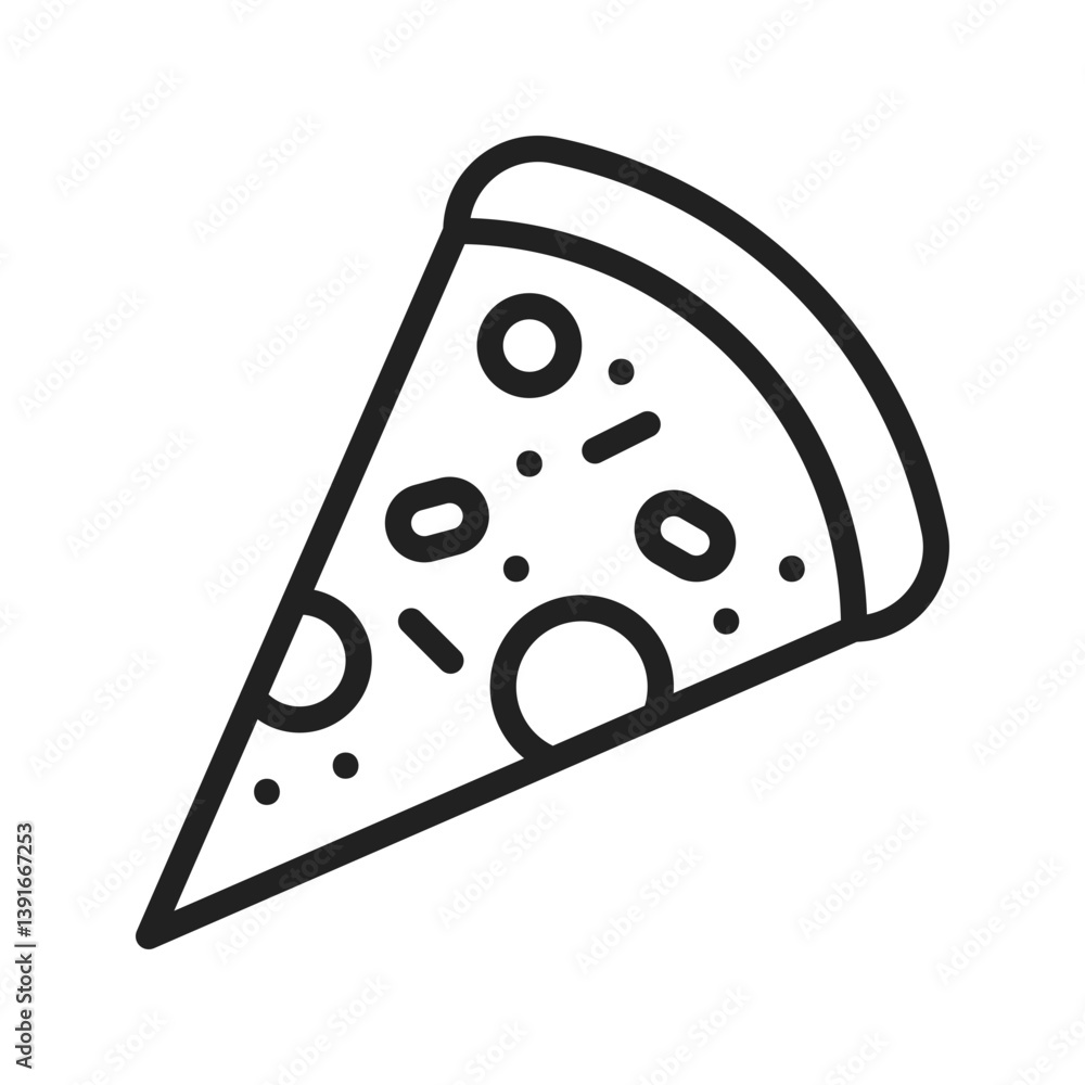 Slice of Pizza icon vector image. Suitable for mobile apps, web apps and print media. Slice of Pizza icon vector image. Suitable for mobile apps, web apps and print media.