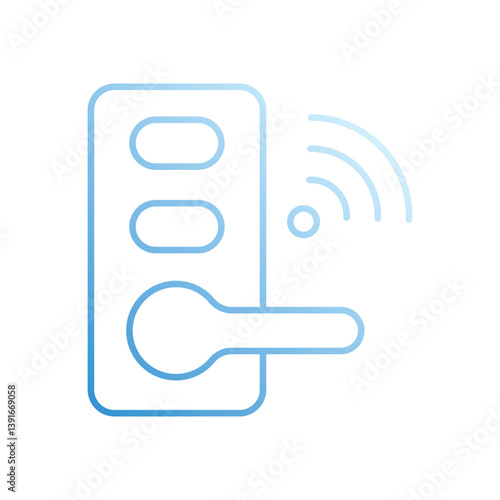 DOOR LOCK vector icon stock illustration