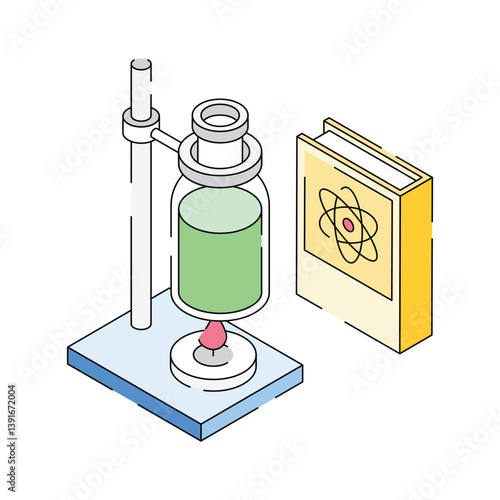 Download latest isometric outline icon of science experiment