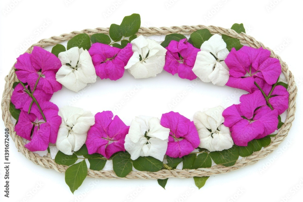 Floral Oval Frame