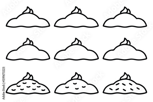 Loam Line Art Simple Sketch for Elegant Illustration Artwork  