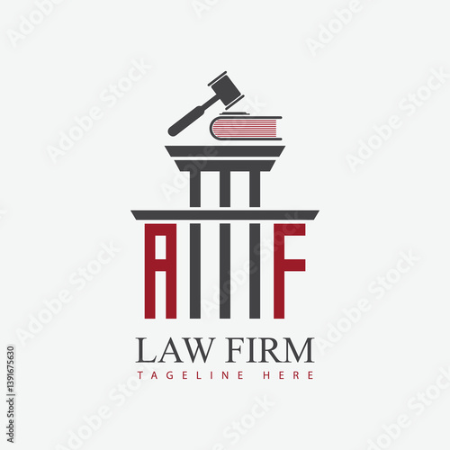 modern law firm justice logo design vector graphic template.	