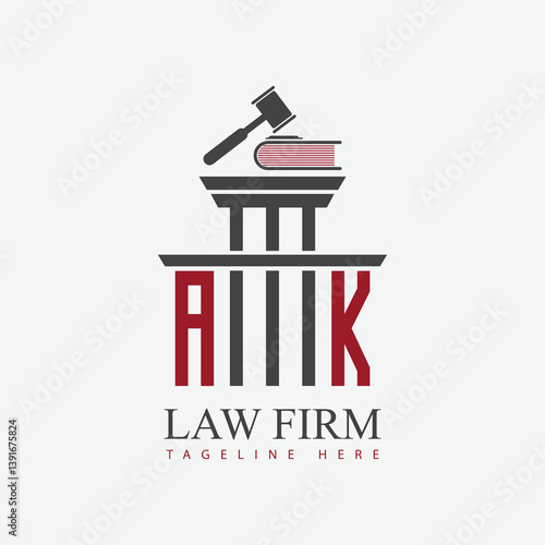 modern law firm justice logo design vector graphic template.	