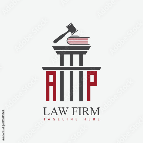 modern law firm justice logo design vector graphic template.	