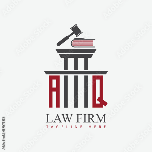 modern law firm justice logo design vector graphic template.	