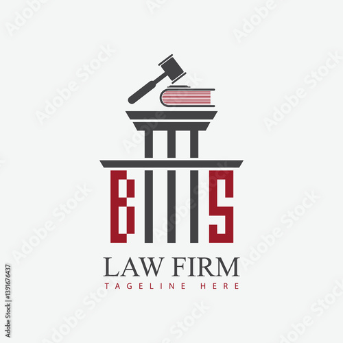 modern law firm justice logo design vector graphic template.	