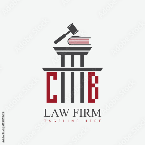 modern law firm justice logo design vector graphic template.	