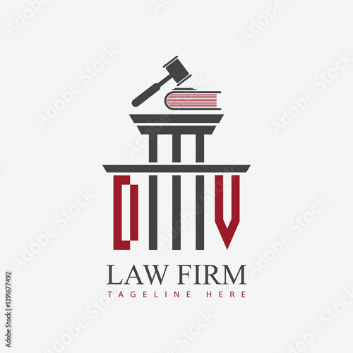 modern law firm justice logo design vector graphic template.	