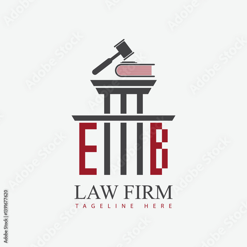 modern law firm justice logo design vector graphic template.	