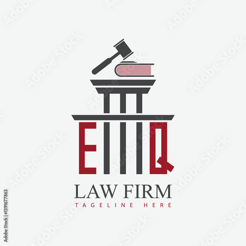 modern law firm justice logo design vector graphic template.	
