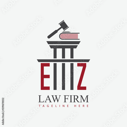 modern law firm justice logo design vector graphic template.	