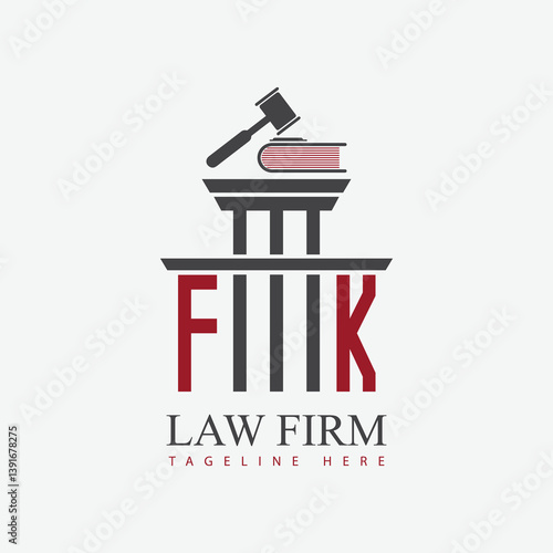 modern law firm justice logo design vector graphic template.	