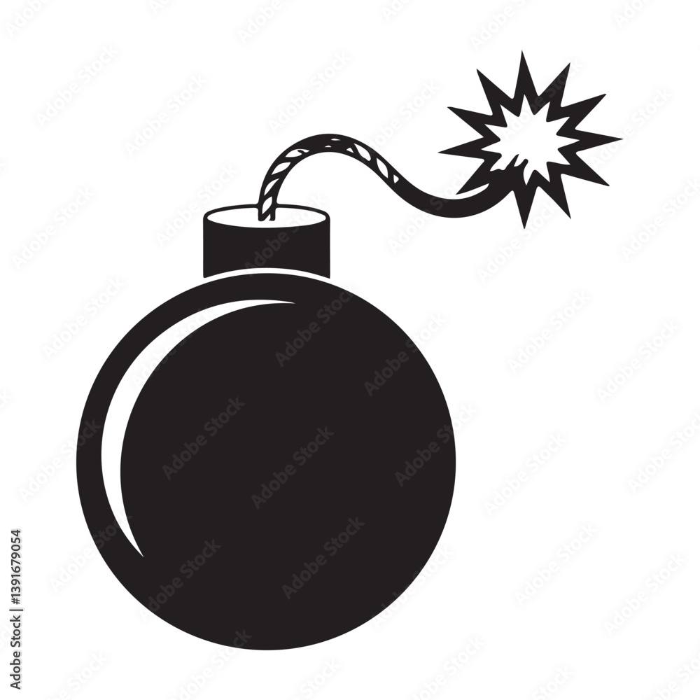bomb vector silhouette. bomb vector silhouette.