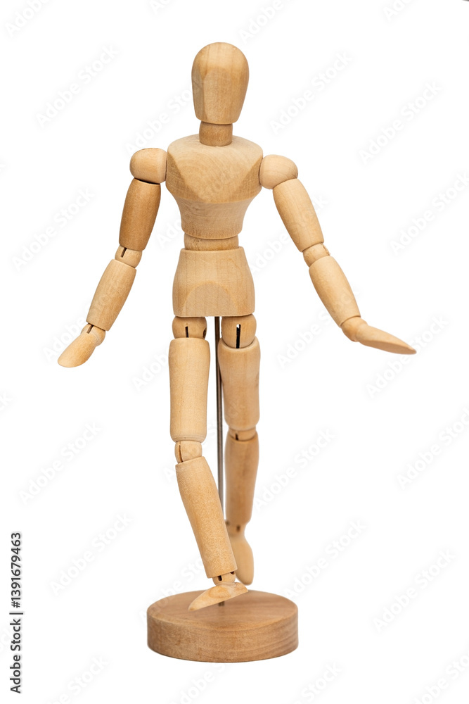 Wooden figurine of a little man. The figurine can be placed in different positions. It is usually used by illustrators who draw people in motion. Wooden figurine of a little man. The figurine can be placed in different positions. It is usually used by illustrators who draw people in motion.