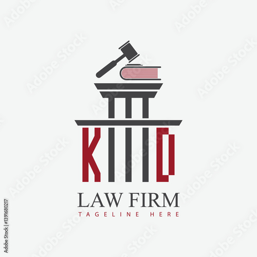 modern law firm justice logo design vector graphic template.	