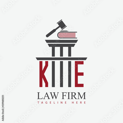 modern law firm justice logo design vector graphic template.	