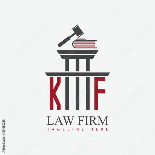 modern law firm justice logo design vector graphic template.	