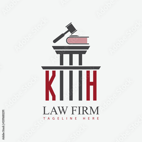 modern law firm justice logo design vector graphic template.	