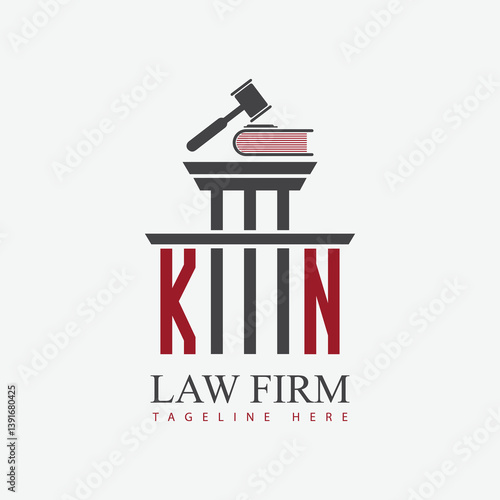 modern law firm justice logo design vector graphic template.	