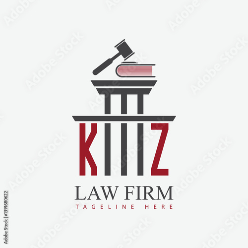 modern law firm justice logo design vector graphic template.	