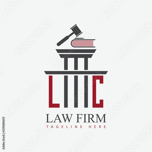 modern law firm justice logo design vector graphic template.	