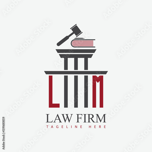 modern law firm justice logo design vector graphic template.	