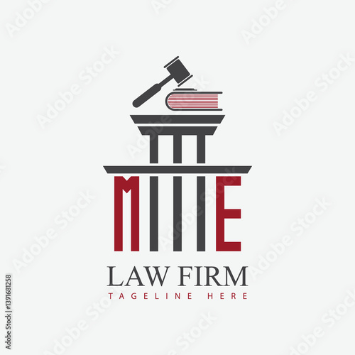 modern law firm justice logo design vector graphic template.	