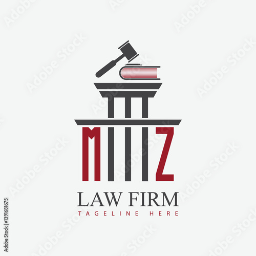modern law firm justice logo design vector graphic template.	