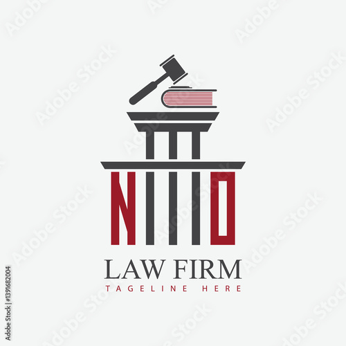 modern law firm justice logo design vector graphic template.	