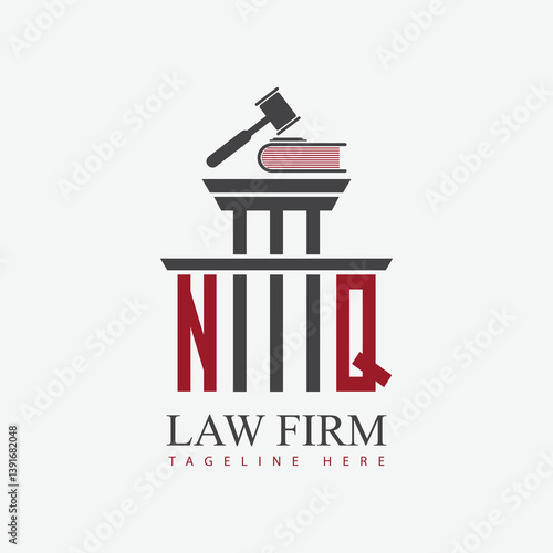 modern law firm justice logo design vector graphic template.	
