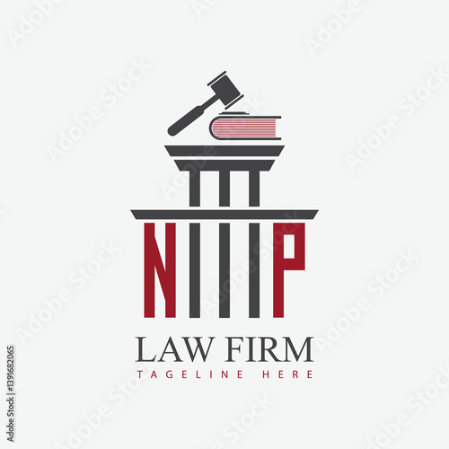 modern law firm justice logo design vector graphic template.	