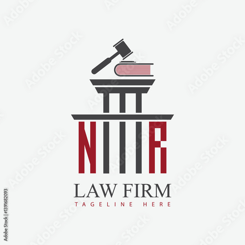 modern law firm justice logo design vector graphic template.	