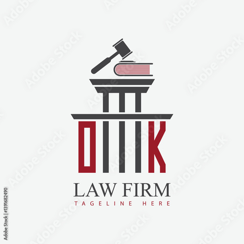 modern law firm justice logo design vector graphic template.	