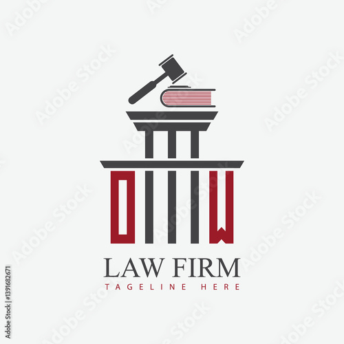 modern law firm justice logo design vector graphic template.	