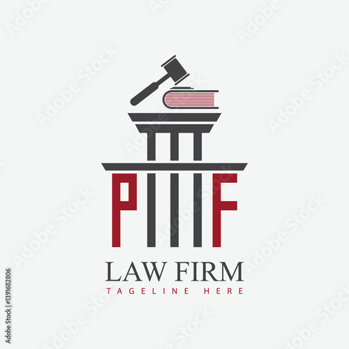 modern law firm justice logo design vector graphic template.	