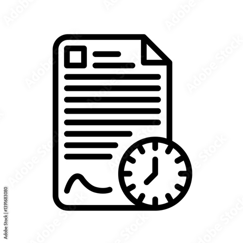 Longterm Contract icon vector image. Suitable for mobile apps, web apps and print media.